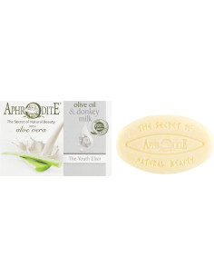 Оливковое мыло с Алоэ Вера и молоком ослиц  Aphrodite®, натуральное, 85 г. - Фото№ 4